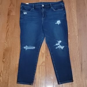 American eagle hi-rise jeggings distressed